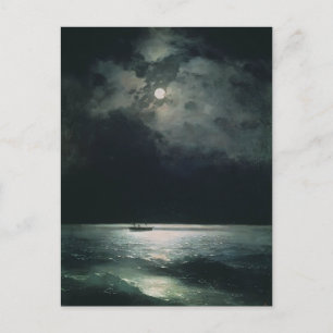 Ivan Aivazovsky- The Black Sea at night Postcard
