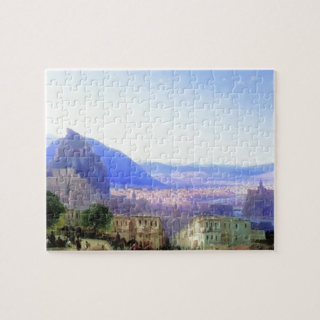 Ivan Aivazovsky- View of Tiflis Jigsaw Puzzle (Horizontal)