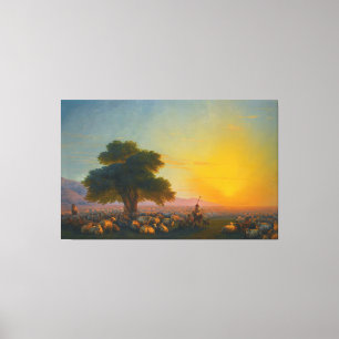 Ivan Konstantinovich Aivazovsky - Shepherds wit Canvas Print