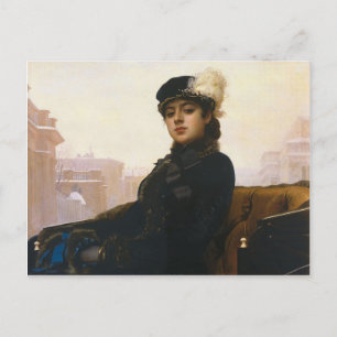 Ivan Kramskoi - Portrait of an unknown woman Postcard