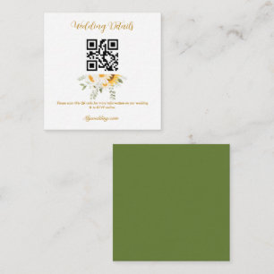 IVANA Elegant Yellow & White Flower Wedding Enclosure Card