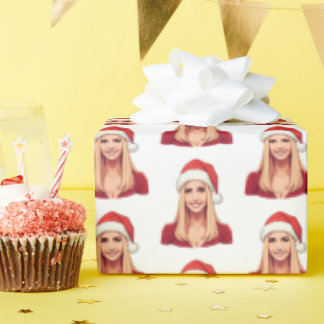 Ivanka Trump With Santa Claus Hat Merry Christmas Wrapping Paper