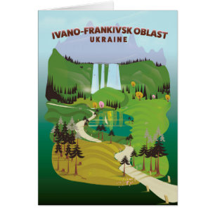 Ivano-Frankivsk Oblast Ukraine travel poster