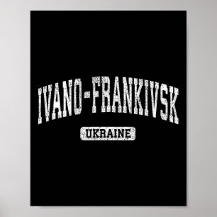 Ivano-frankivsk Ukraine Vintage Sports Design  Poster