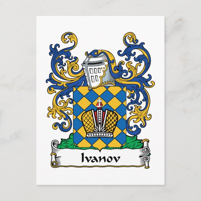 Ivanov Family Crest Postcard (Front)