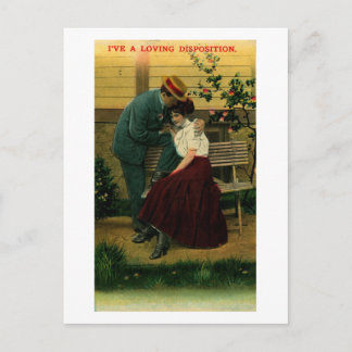 I've a Loving Disposition Romance Vintage Postcard