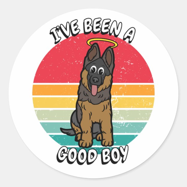 Ive been a good boy - Guard dog Classic Round Sticker (Front)