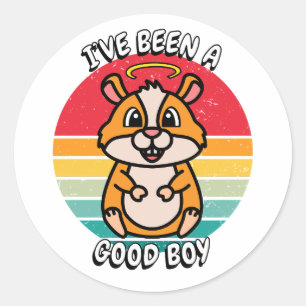Ive been a good boy - hamster classic round sticker