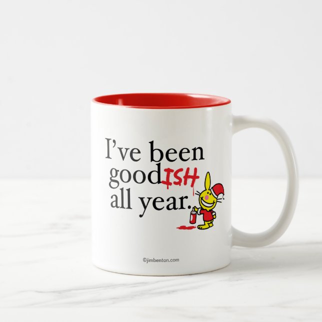 I've Been Goodish All Year Two-Tone Coffee Mug (Right)