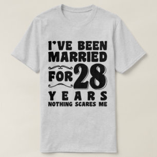 I've Been Married For 28 Years Wedding Anniversary T-Shirt