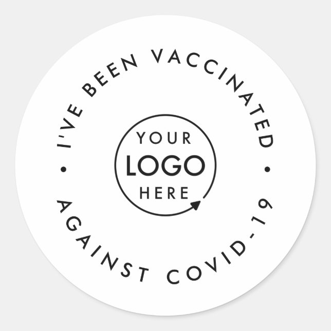 I've been Vaccinated Covid-19 Business Logo Staff Classic Round Sticker (Front)