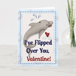 I've Flipped Over You, Valentine Dolphin Card d1