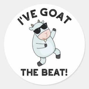 I've Goat The Beat Funny Animal Pun  Classic Round Sticker