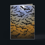 I've Gone Batty For Black Bats & Pretty Moonlight  Card<br><div class="desc">Folded Greeting Note Card printed with a I've Gone Batty For Black Bats & Pretty Moonlight hand drawn graphic artwork drawing design illustration by TheFabricSeal print on demand shop at Zazzle.com #ZazzleMade ©️Original. https://www.zazzle.com/store/thefabricseal This Halloween and anytime of the year classic looking vintage yet modern contemporary style art piece features...</div>