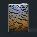 I've Gone Batty For Black Bats & Pretty Moonlight  Card<br><div class="desc">Folded Greeting Note Card printed with a I've Gone Batty For Black Bats & Pretty Moonlight hand drawn graphic artwork drawing design illustration by TheFabricSeal print on demand shop at Zazzle.com #ZazzleMade ©️Original. https://www.zazzle.com/store/thefabricseal This Halloween and anytime of the year classic looking vintage yet modern contemporary style art piece features...</div>