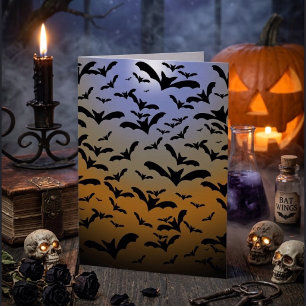 I've Gone Batty For Black Bats & Pretty Moonlight Card