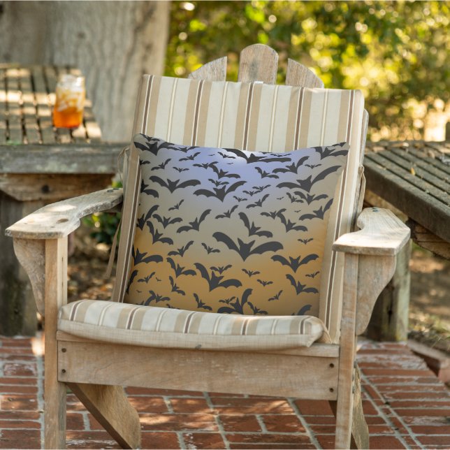 I've Gone Batty For Black Bats & Pretty Moonlight Cushion (Chair)
