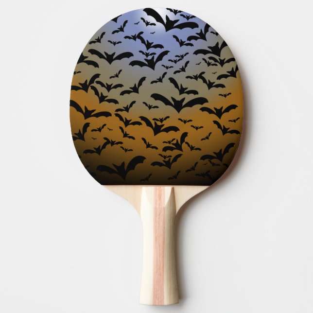 I've Gone Batty For Black Bats & Pretty Moonlight Ping Pong Paddle (Front)