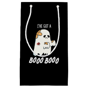 I've Got A Boo Boo Funny Ghost Pun Dark BG Small Gift Bag
