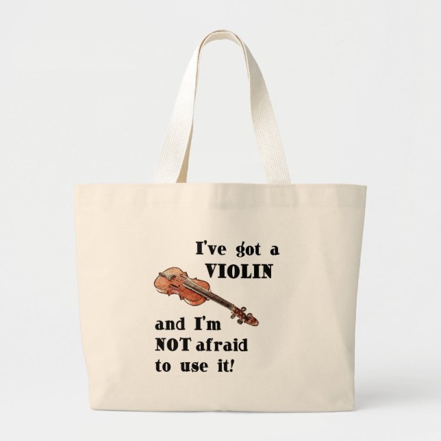 I've Got a Violin Large Tote Bag (Front)
