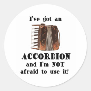I've Got an Accordion Classic Round Sticker