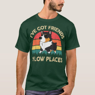 I've Got Friends In Low Place Tricolor Corgi Gifts T-Shirt