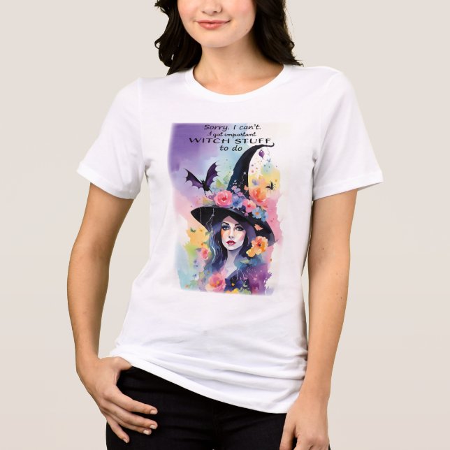 I've Got Important Witch Stuff To Do Halloween Tri-Blend Shirt (Front)