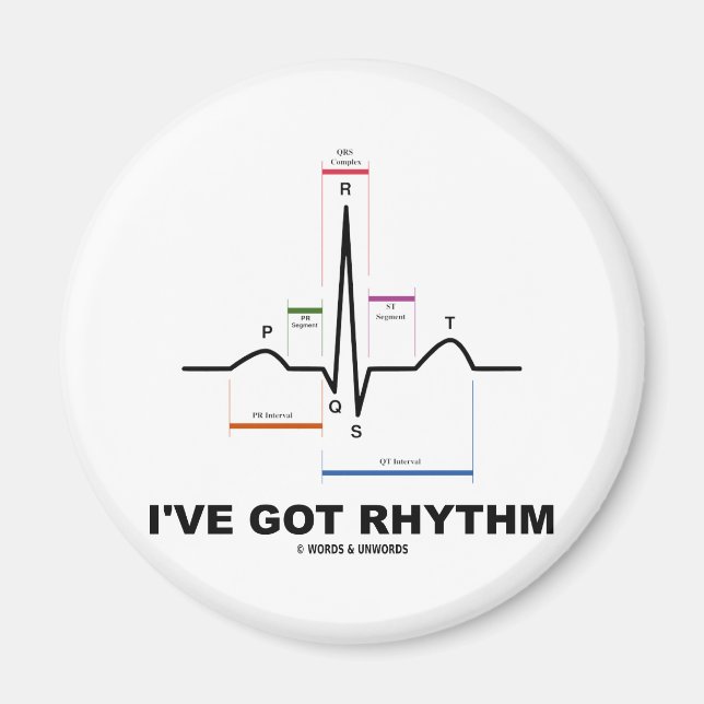 I've Got Rhythm (ECG - EKG Heart Beat) Magnet (Front)