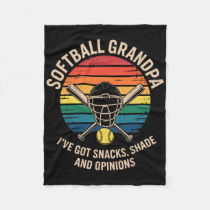 I've Got Snacks Shade And Opinions Softll Grandpa  Fleece Blanket
