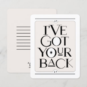 I've got your back black Flat Card