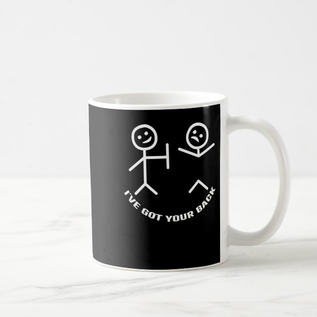 I've Got Your Back Halloween Skeleton Skull  Coffee Mug (Right)