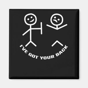 I've Got Your Back Halloween Skeleton Skull  Magnet