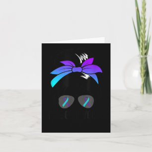 Ive Got Your Six Womens Messy Bun Suicide Awarenes Card