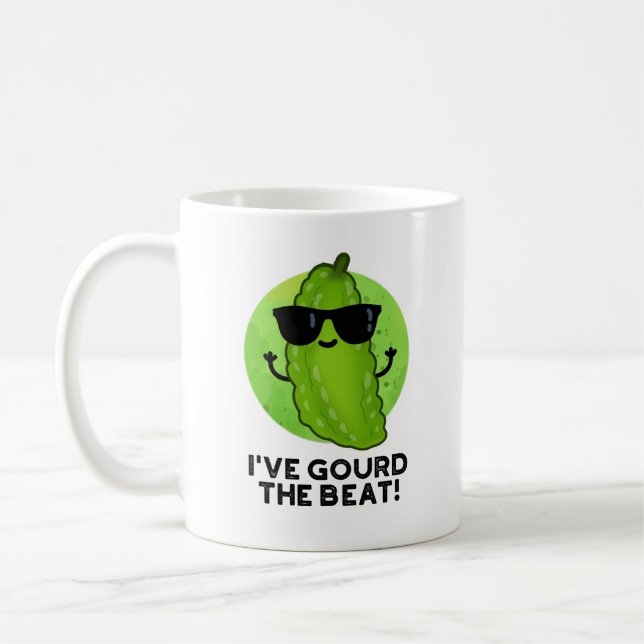I've Gourd The Beat Funny Veggie Pun  Coffee Mug (Left)