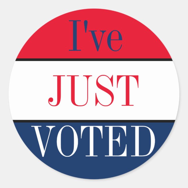 I've just voted classic round sticker (Front)