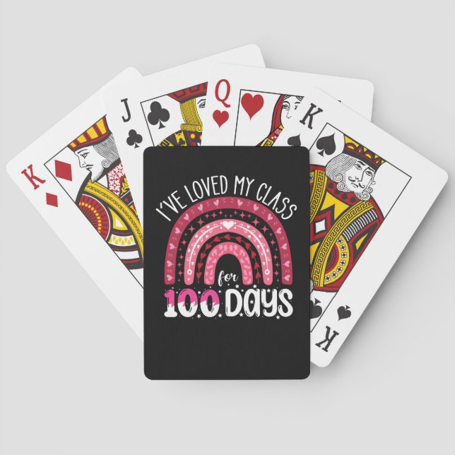 I've Loved My Class For 100 Days of School Playing Cards (Back)