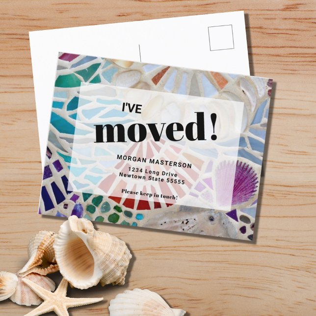 I've Moved Beach Moving Announcement Postcard (Creator Uploaded)