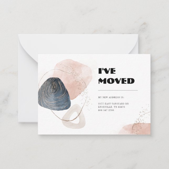 I've Moved Change of Address Typography Moving Card (Front)