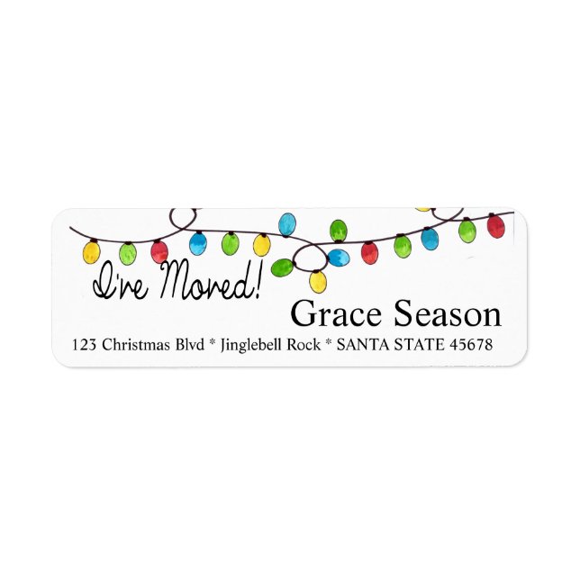 I've Moved  Christmas Tree Lights (Front)