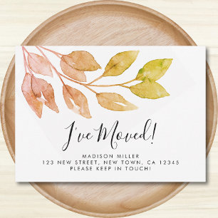I've Moved Fall Foliage Moving Announcement