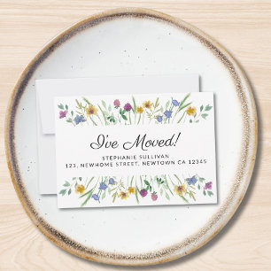 I've Moved Floral Moving Announcement Mini Card