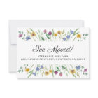 I've Moved Floral Moving Announcement Mini Card