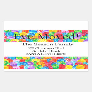 I've Moved  handpainted watercolor sticker