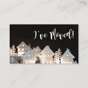 I've Moved Illuminated Christmas Houses Enclosure Card