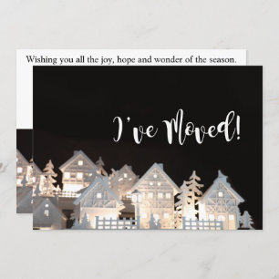 I've Moved Illuminated Christmas Houses Invitation