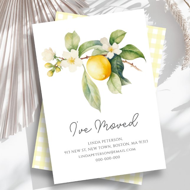 I've Moved | Lemon Blossom New Address  Card (Creator Uploaded)