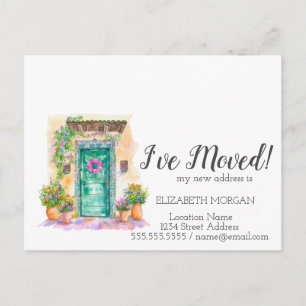 I've Moved,Mexican House Door Announcement Postcard