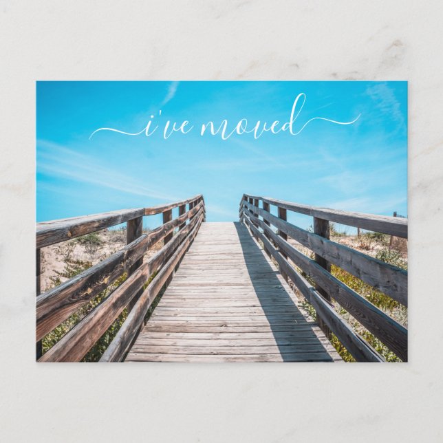 I've Moved New Address Announcement Beach Ocean (Front)