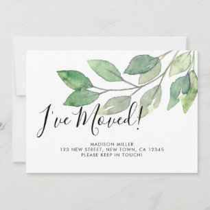 I've Moved New Home Greenery Announcement