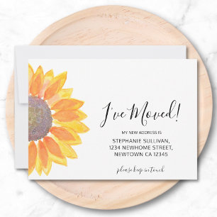 I've Moved  Sunflower Announcement Card